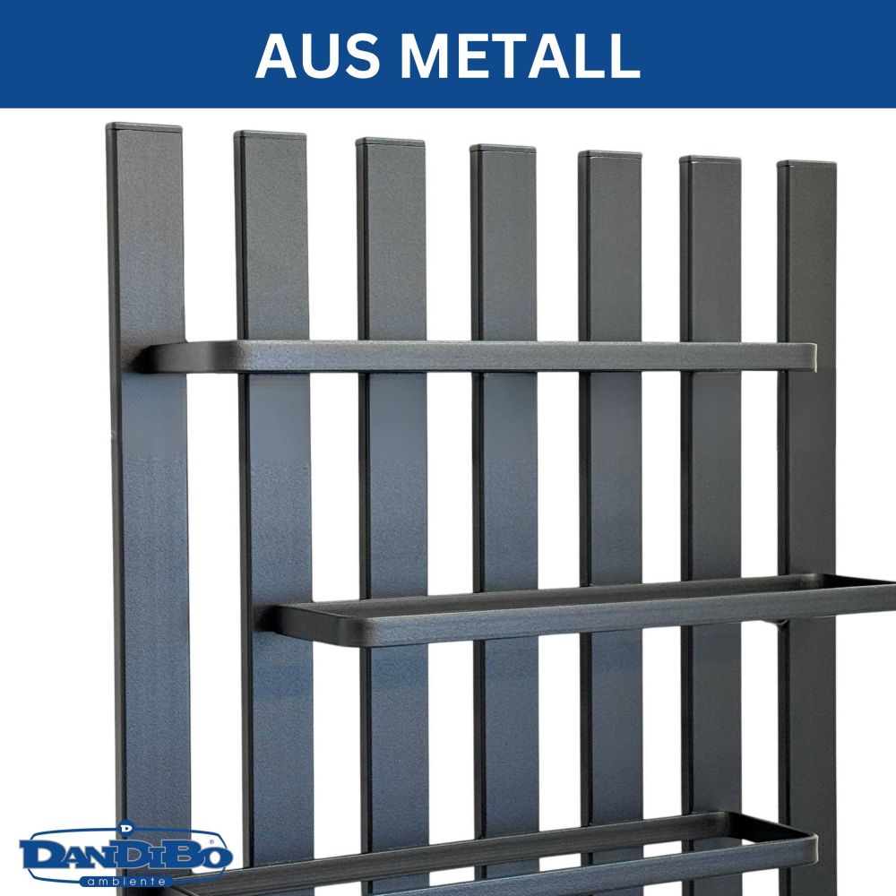 DanDiBo Weinregal Wand Metall Schwarz Modern 96692 Flaschenregal Schmal Wandmontage Wine Rack Weinflaschenhalter Weinhalter Flaschenhalter