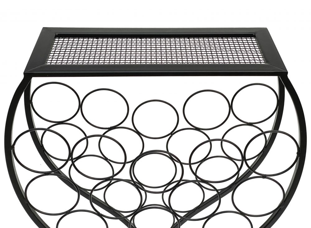 DanDiBo wine rack wine glass design metal black bottle rack standing 100 cm 96211 for 15 bottles wrought iron
