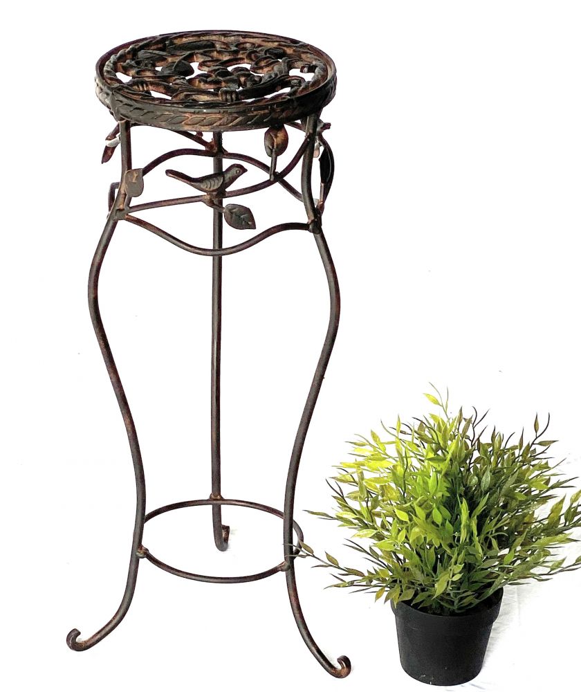 Flower Stool Metal Black Round 52 cm Flower Stand 18215 Flower Column Antique Plant Stand Plant Stool Vintage