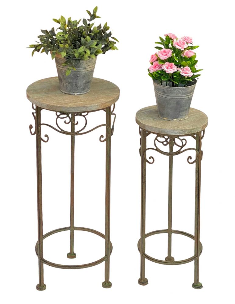 Blumenhocker Malega 2er Set 11135 Blumenständer 56, 64cm Rund Blumensäule