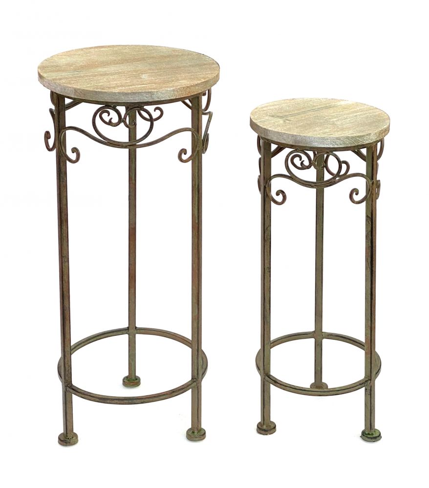 Blumenhocker Malega 2er Set 11135 Blumenständer 56, 64cm Rund Blumensäule
