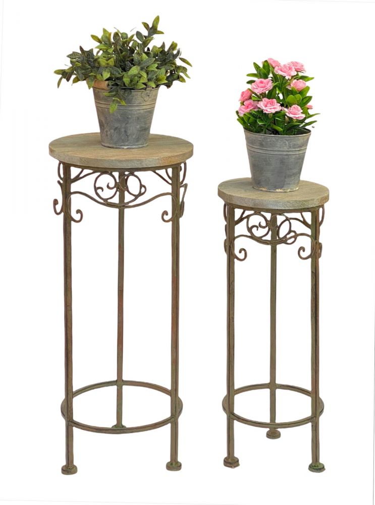 Blumenhocker Malega 2er Set 11135 Blumenständer 56, 64cm Rund Blumensäule