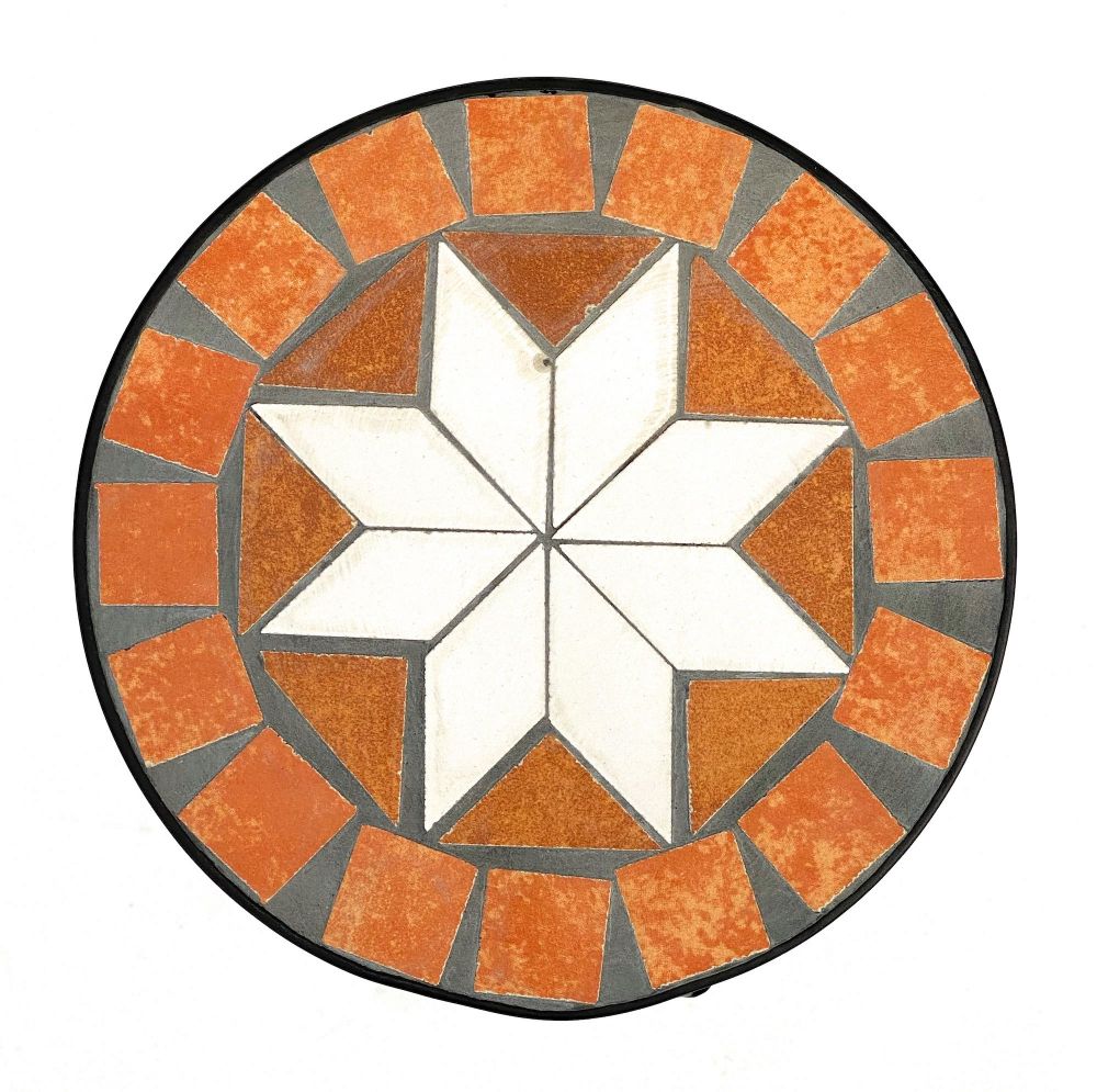 Blumenhocker Merano 54cm Mosaik 12011 Blumenständer Hocker Rund Beistelltisch