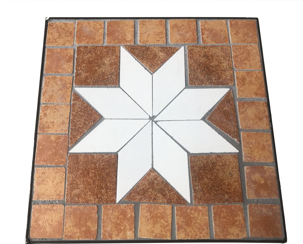 Blumenhocker Mosaik Eckig 3er Set 46, 54, 62 cm Blumenständer 12012  Beistelltisch Pflanzenständer Mosaiktisch