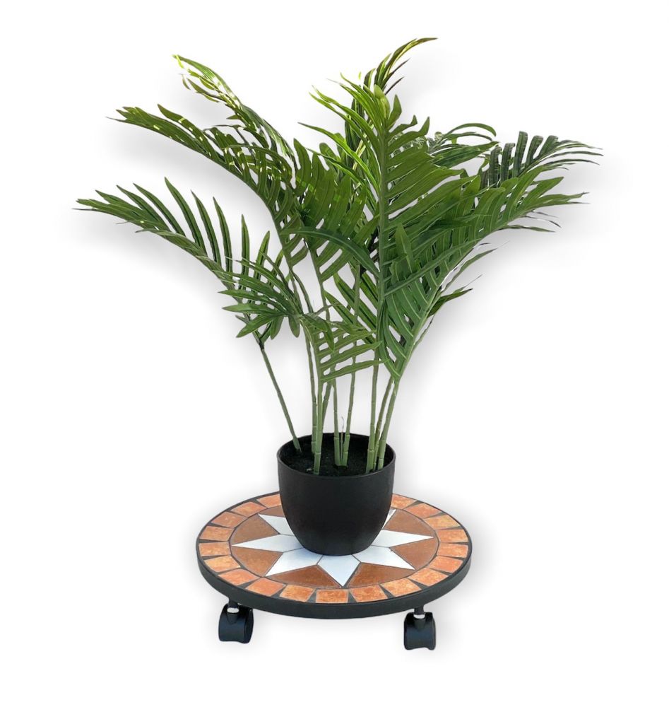 Blumenroller Merano Mosaik 32cm 12025 Blumenhocker Pflanzroller Blumenständer