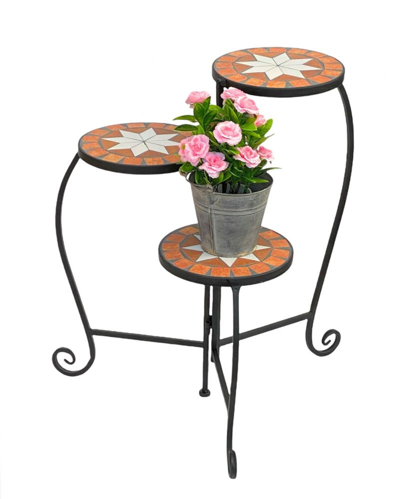 Blumentreppe Merano 12020 Mosaik 55cm Blumenständer Blumenregal Blumenhocker