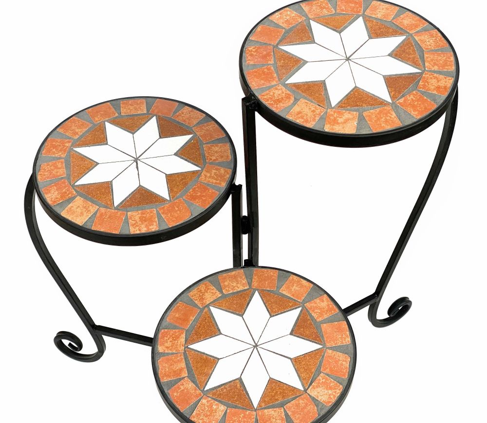 Blumentreppe Merano 12020 Mosaik 55cm Blumenständer Blumenregal Blumenhocker