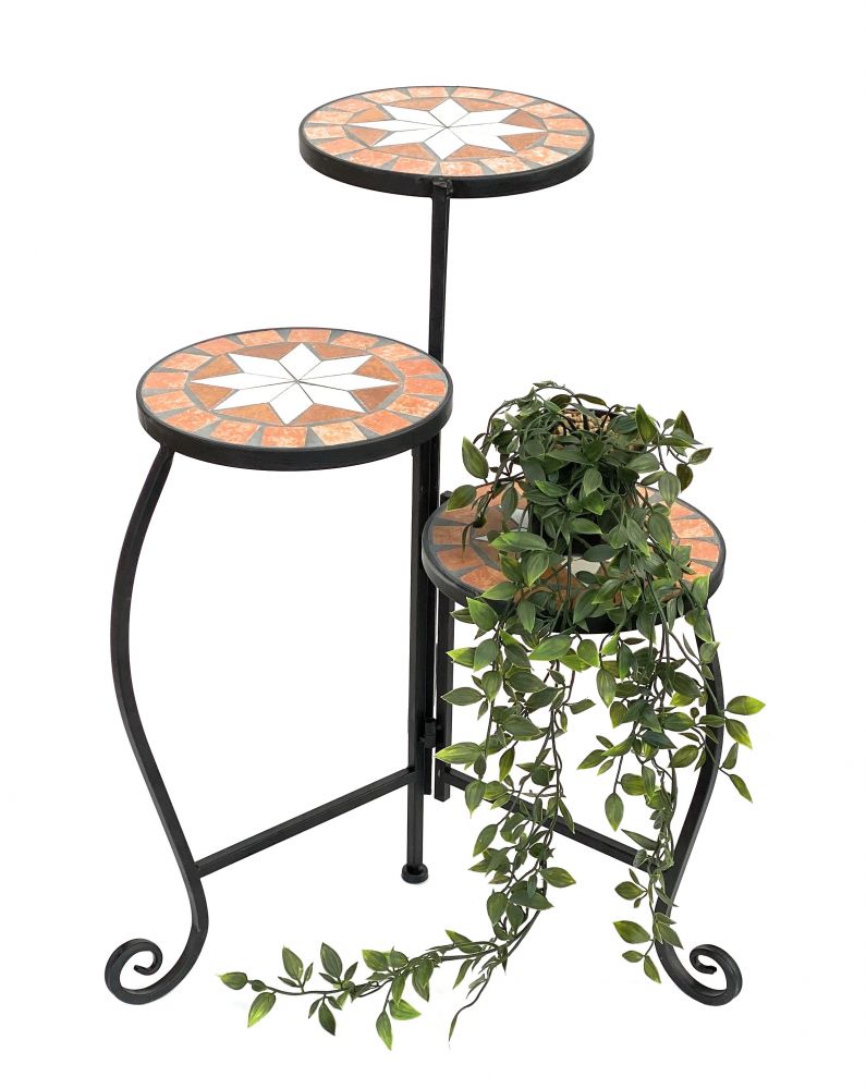 Blumentreppe Merano 12020 Mosaik 55cm Blumenständer Blumenregal Blumenhocker