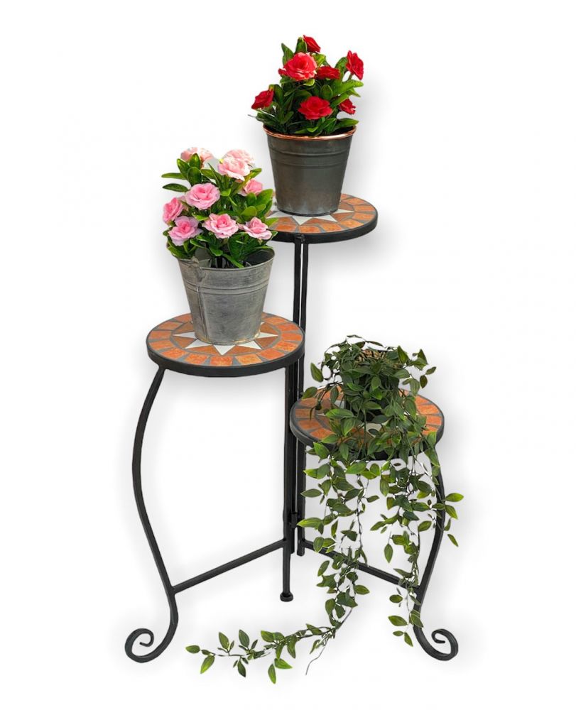 Blumentreppe Merano 12020 Mosaik 55cm Blumenständer Blumenregal Blumenhocker