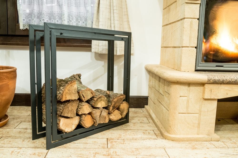 Fire wood shelf  Square Fire wood stand   70cm Wood basket   Fire wood