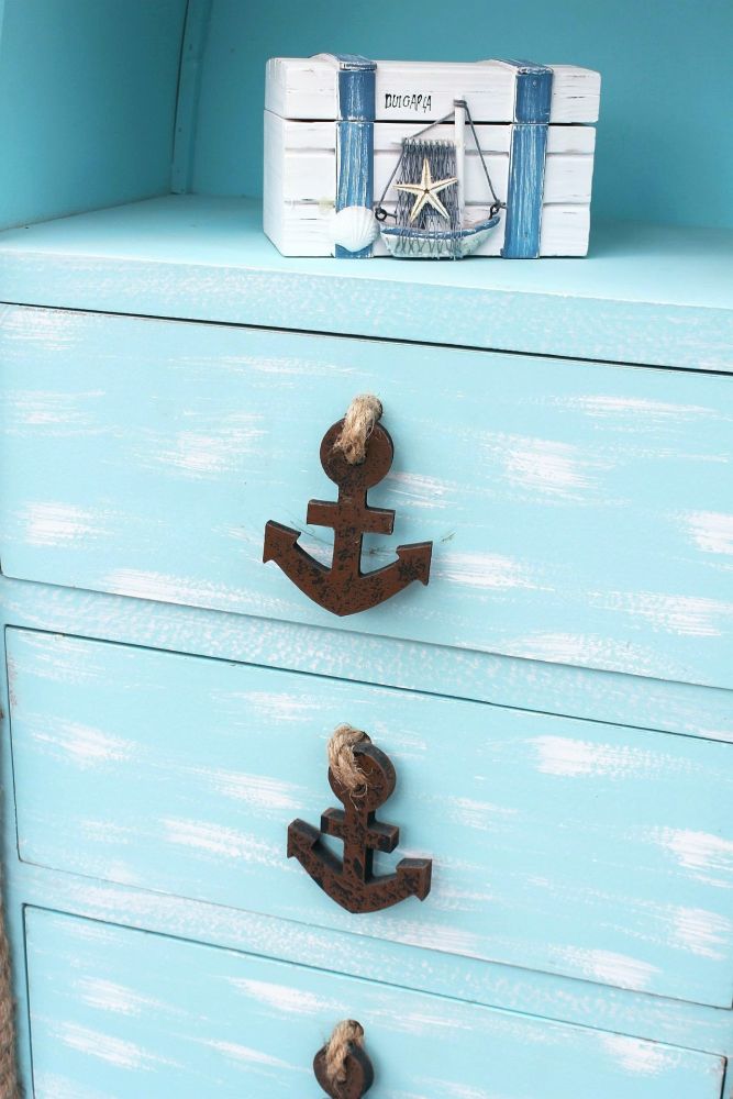 Boat Dresser   412 BadShelf117cm Shabby Dresser   Bathroom dresser   Bathroom furniture   Shelf(blue)