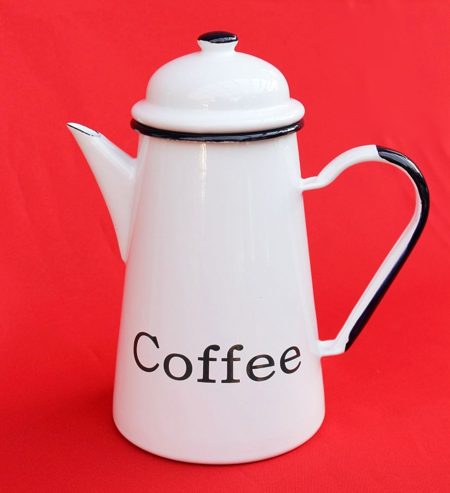 Kaffeekanne 578TB Coffee emailliert 22cm Wasserkanne Kanne Emaille Nostalgie Teekanne