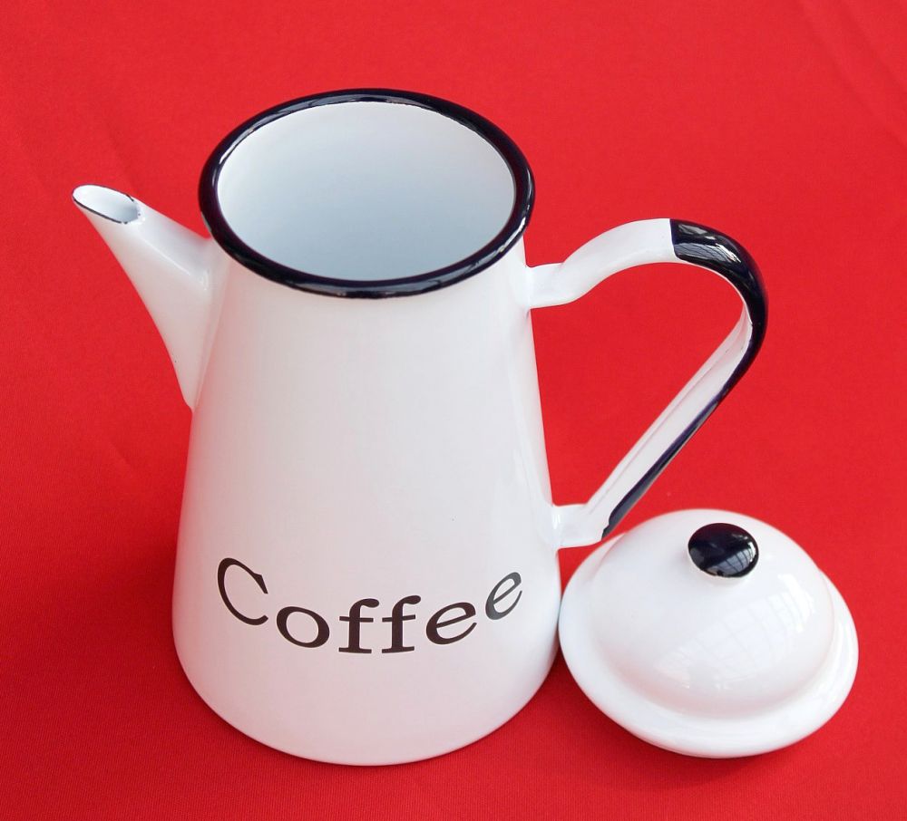 Kaffeekanne 578TB Coffee emailliert 22cm Wasserkanne Kanne Emaille Nostalgie Teekanne
