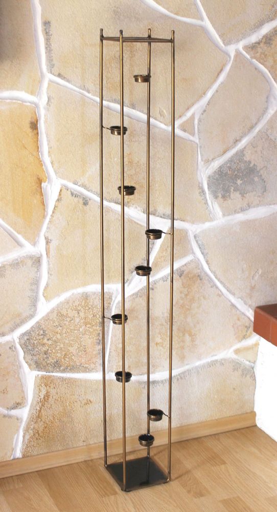 Lichtsäule 10-768 Teelichthalter 132cm Teelicht Ständer für 9