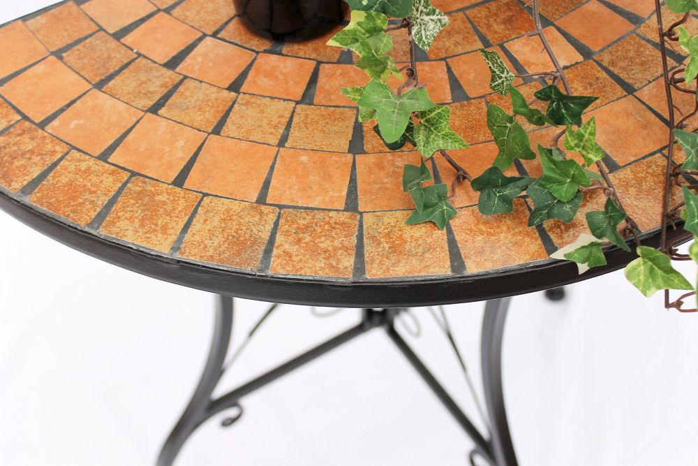 DanDiBo table semicircular console table wall table 120041 side table metal mosaic 70 cm