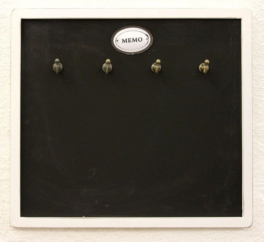 Notiztafel mit Schlüsselleiste 12676 Kreidetafel 40cm Memoboard Infobrett Haken