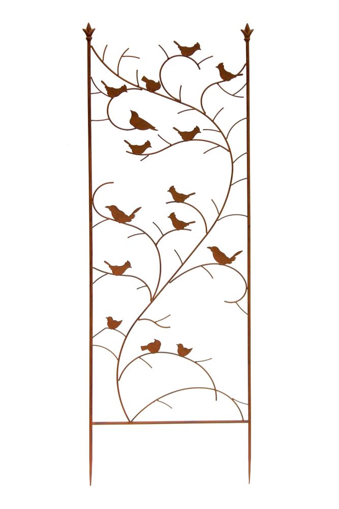 Climbing aid with birds 120705 Metal trellis H-150 cm W-50 cm Climbing aid