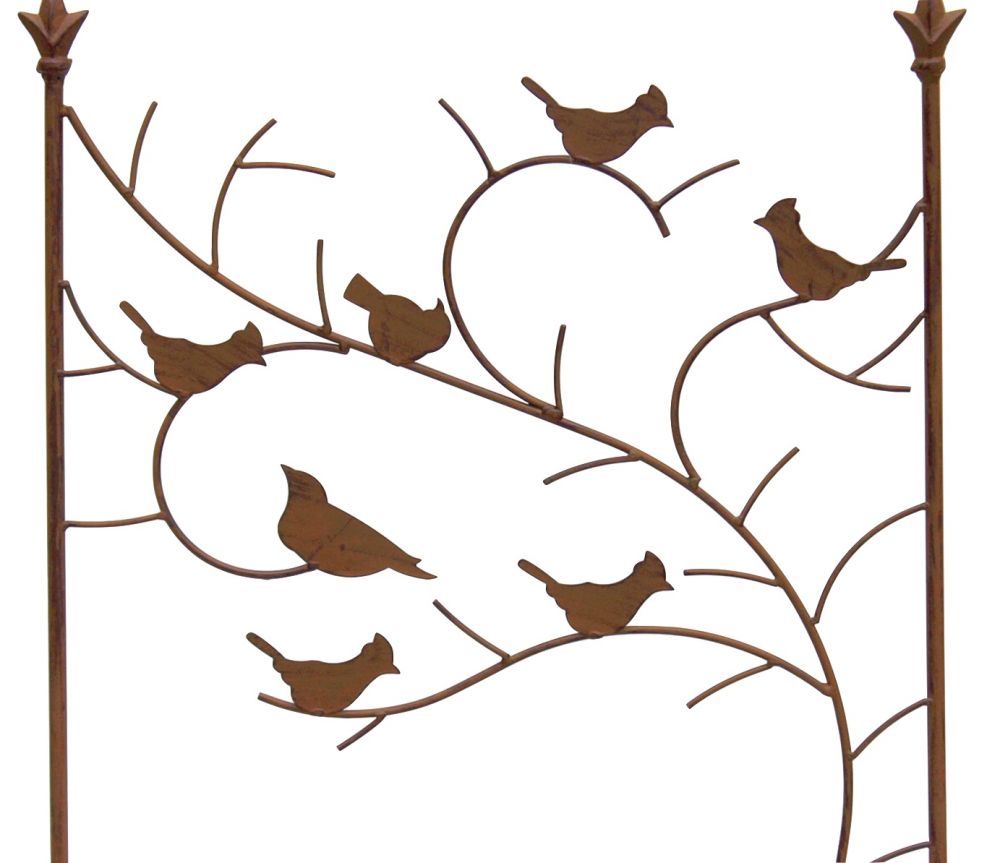 Climbing aid with birds 120705 Metal trellis H-150 cm W-50 cm Climbing aid