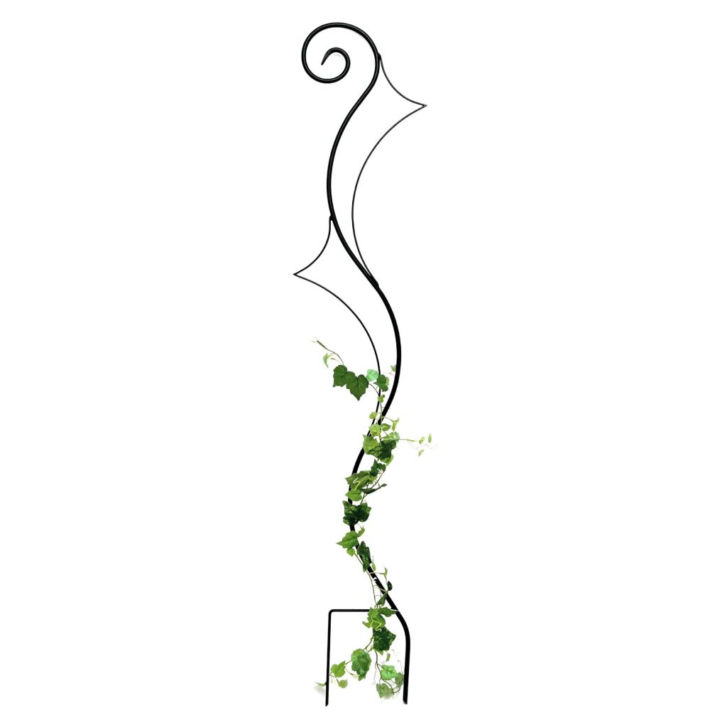 DanDiBo climbing support garden metal black Riva trellis for climbing plants 145 cm climbing support ground plug