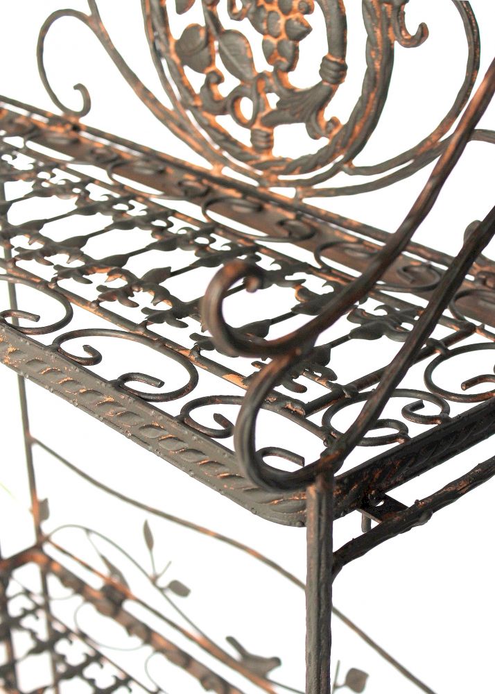 DanDiBo Shelf Metal Vintage 1844 Standing Shelf Antique 123 cm Bookshelf Kitchen Shelf Folding Shelf