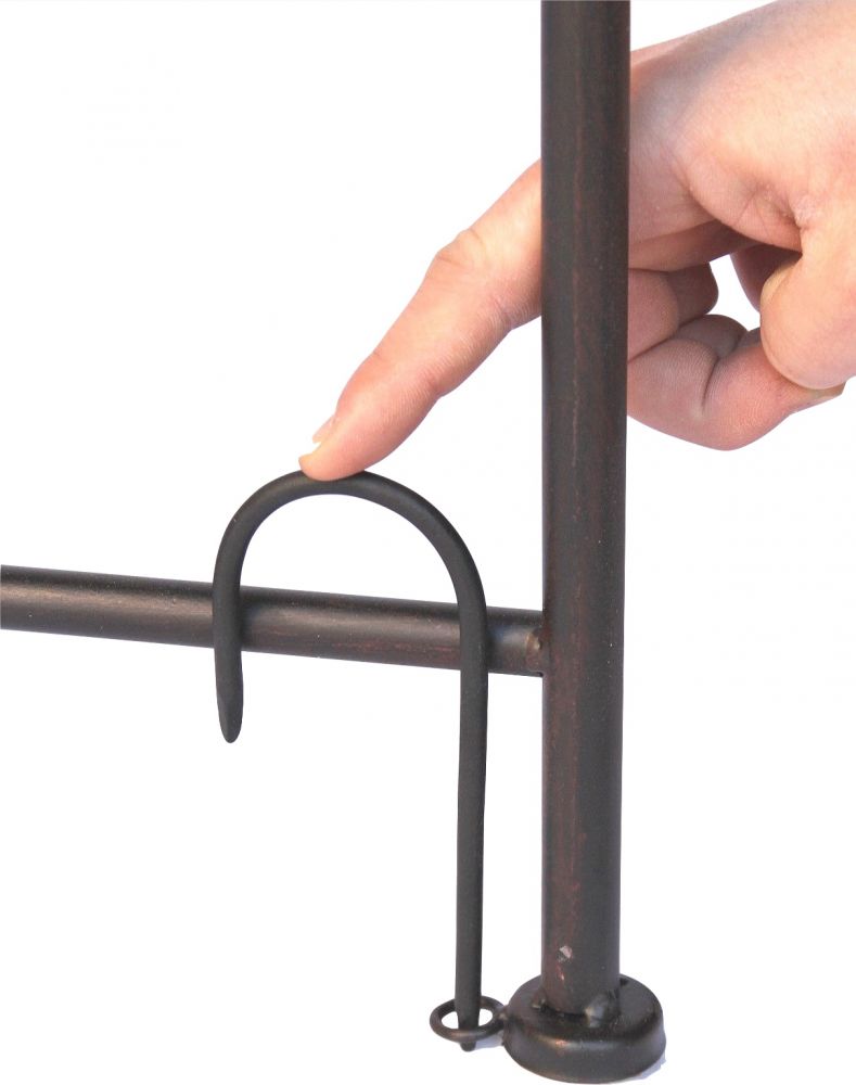 DanDiBo Rosenbogen mit Tor Tür aus Metall 101759 Gartentor 236x186 cm Schmiedeeisen Rankgerüst