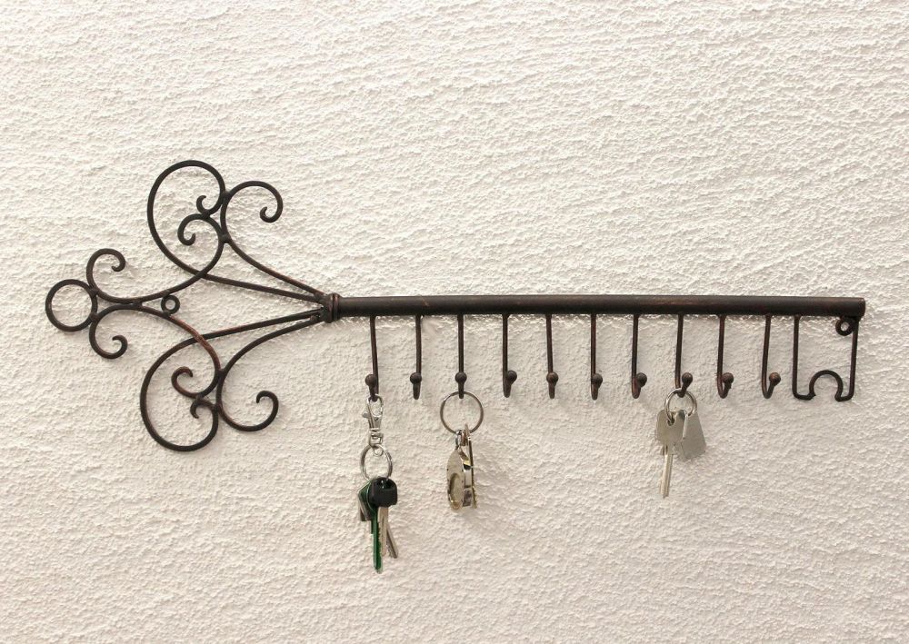 Schlüsselhänger Hakenleiste 101852 Schlüsselleiste 56cm Wandhaken Schlüsselbrett
