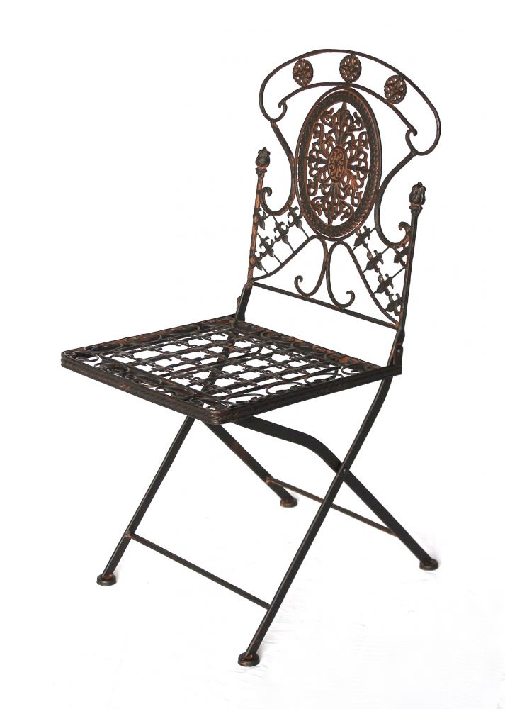 Gartenstuhl Metall Avis 1840 Metallstuhl Bistrostuhl Stuhl Garten Vintage Eisen Nostalgie Eisenstuhl Braun Antik