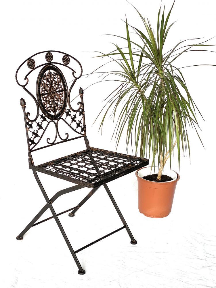 Gartenstuhl Metall Avis 1840 Metallstuhl Bistrostuhl Stuhl Garten Vintage Eisen Nostalgie Eisenstuhl Braun Antik