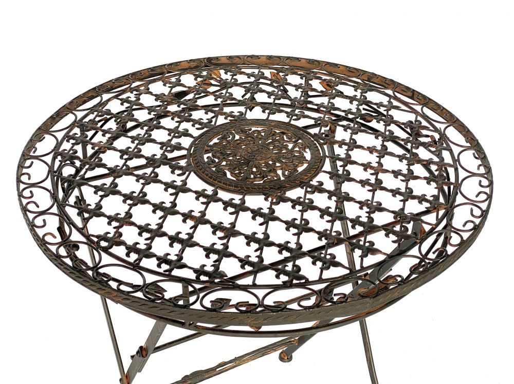 Tisch Bistrotisch Antik Rund Gartentisch Metall 1850 Avis Eisentisch Balkontisch Vintage