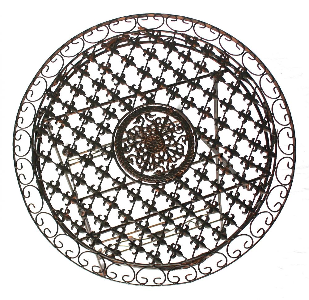 Tisch Bistrotisch Antik Rund Gartentisch Metall 1850 Avis Eisentisch Balkontisch Vintage