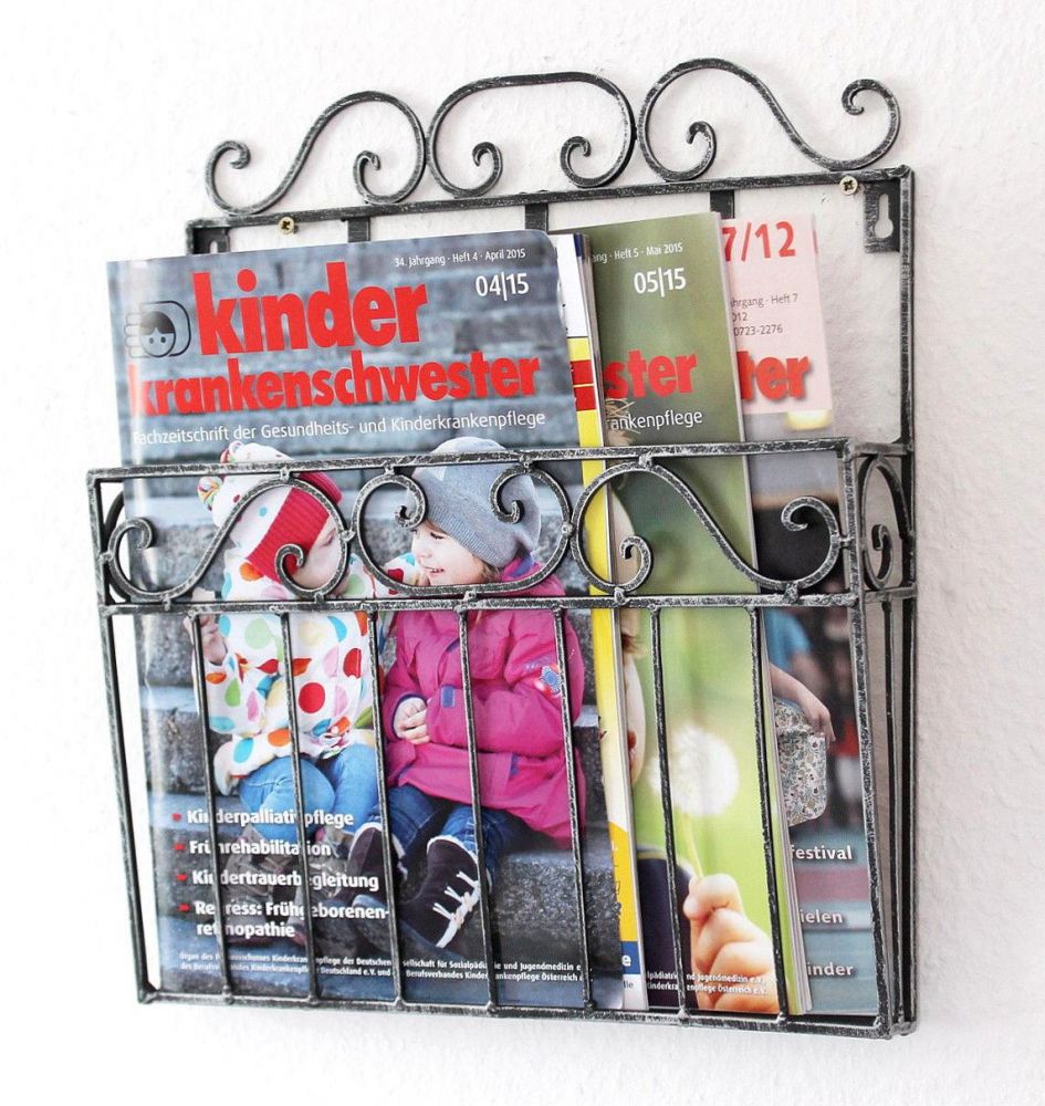 Wall shelf Magazine rack 09913 Magazine holder 38 cm Kitchen shelf Newspaper holder
