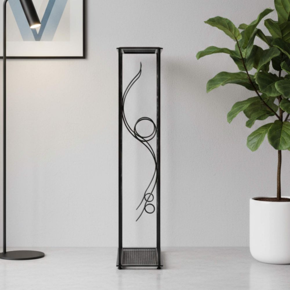DanDiBo Wine Rack Metal Black Free-Standing Bottle Rack 100 cm Rico Modern Wine Rack Wine Stand Wine Bottle Holder