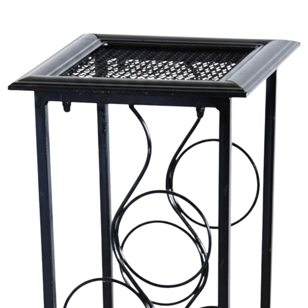 DanDiBo Wine Rack Metal Black Standing Bottle Rack 100 cm Octave Modern Wine Rack Bottle Holder Wine Bottle Rack