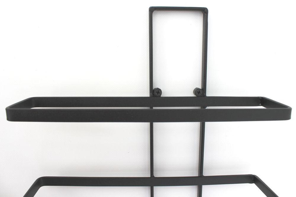 Weinregal Flaschenregal Metall Schwarz Wand Dies 116 cm für 10 Flaschen Flaschenständer Flaschenhalter