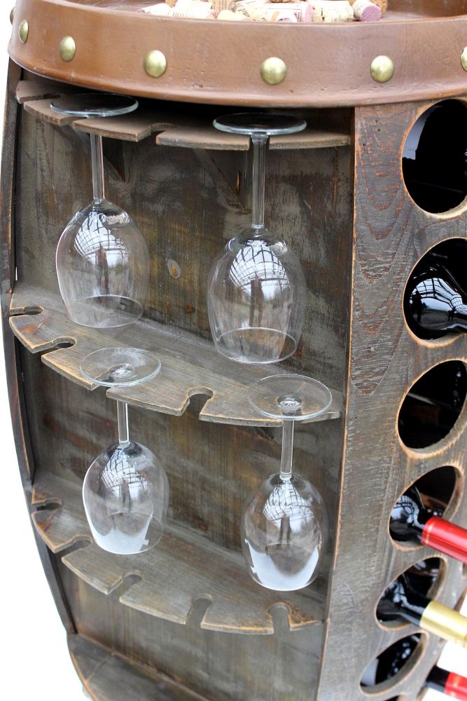 Wine rack Wine barrel 0416 Bar Bottle rack 84 cm for 42 bottles Shelf Barrel Wooden barrel DanDiBo Ambiente
