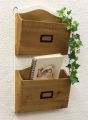 DanDiBo Wandregal Weiß Holz Zeitungsständer 12272 Regal Küche 45 cm Shabby Küchenregal Zeitungshalter