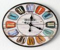 Clock Home Loft 84632 Quarz clock - Ellipse B-49cm Uhr Designer clock - Vintage - Shabby