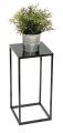DanDiBo Blumenhocker Metall Schwarz Eckig 42,5 cm Blumenständer Beistelltisch 434 Blumensäule Modern Pflanzenständer Pflanzenhocker