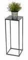 DanDiBo Blumenhocker Metall Schwarz Eckig 62,5 cm Blumenständer Beistelltisch 434 Blumensäule Modern Pflanzenständer Pflanzenhocker