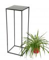 DanDiBo Blumenhocker Metall Schwarz Eckig 82,5 cm Blumenständer Beistelltisch 434 Blumensäule Modern Pflanzenständer Pflanzenhocker