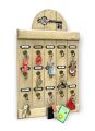 DanDiBo Schlüsselbrett Holz Vintage Wand Hakenleiste mit 15 Haken Braun 96210 Schlüsselhalter Schlüsselleiste Schlüsselboard