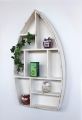 Setzkasten Boot Sammlervitrine Weiß 12112 Loft 58cm Shabby Landhaus Wandregal