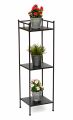 DanDiBo Standregal Schwarz Metall mit 3 Ebenen 100 cm Küche Regal Stehend Küchenregal Schmal 96123 Metallregal Regal Eisen