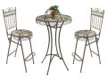 DanDiBo Stehtisch + 2 Barhocker Set Metall 130414-15 Bartisch Garten Antik Schmiedeeisen Bistrotisch Gartentisch Gartenmöbel