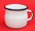 Emaille Tasse 501w/7 Weiß Becher emailliert 7 cm Kaffeebecher Kaffeetasse Teetasse