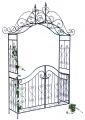 Rosenbogen mit Tor Pforte 131872 aus Metall Gartentor 282x160cm Rankgerüst