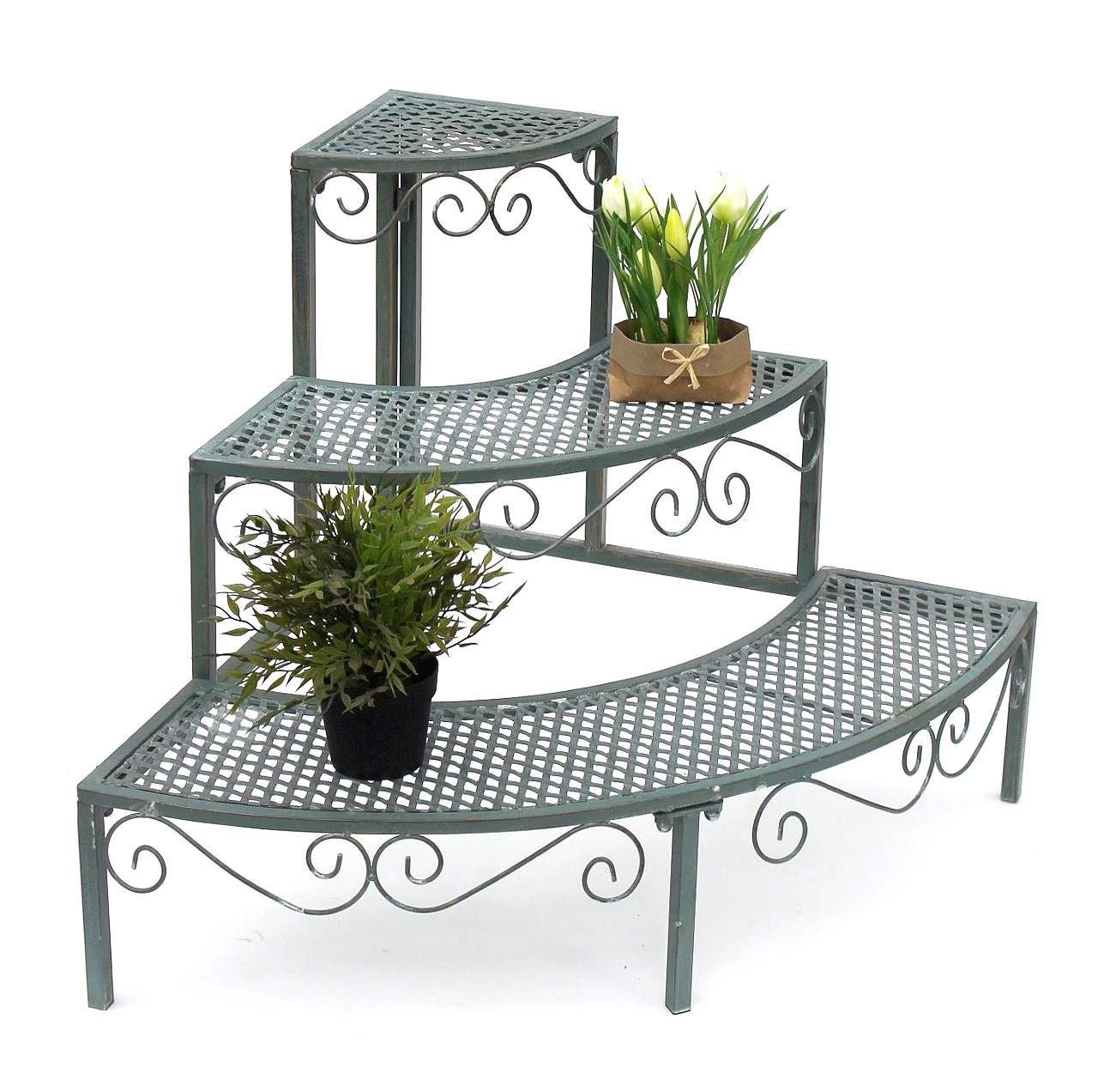 blumenbank metall modern