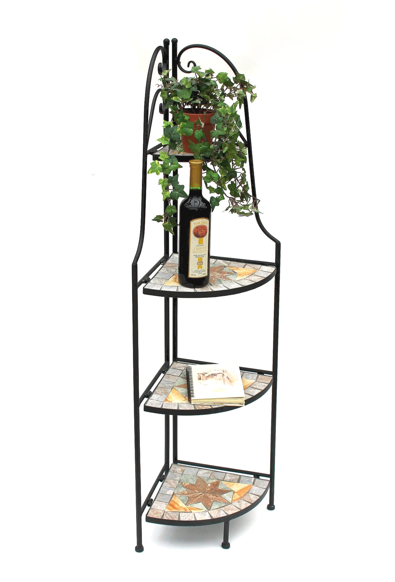 Eckregal Mosaik Metall 17827 Metallregal 131cm Schmiedeeisen Regal Ecke