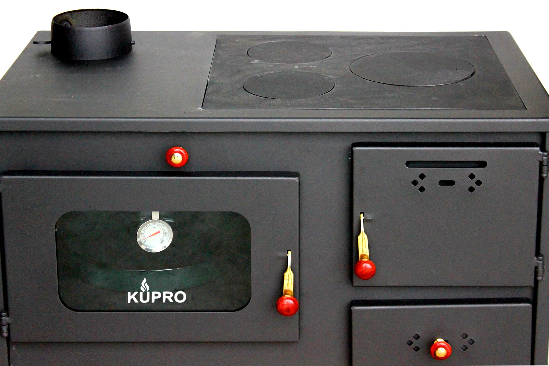 Kaminofen mit Backfach und Herdplatte 93933 Werkstattofen Hüttenofen 7