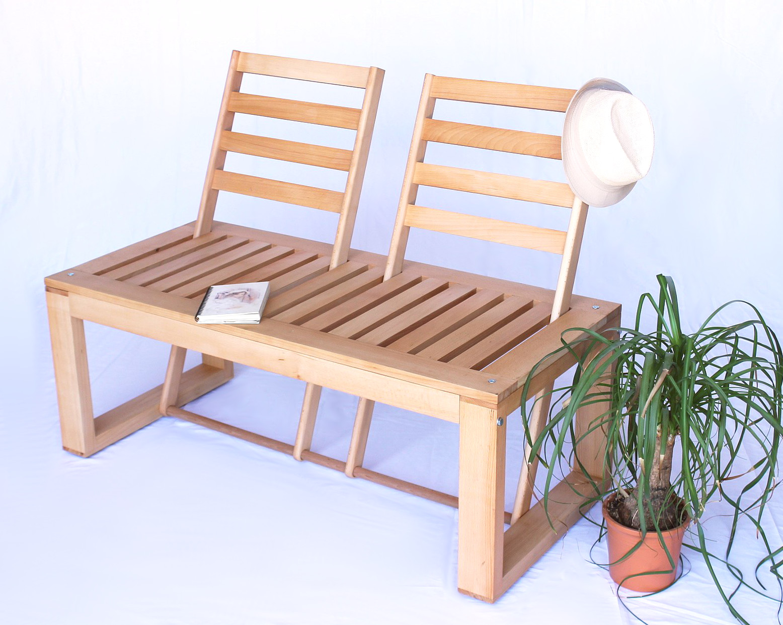 Sitzbank Gartenbank aus Holz umklappare Rückenlehnen Bank natur | eBay